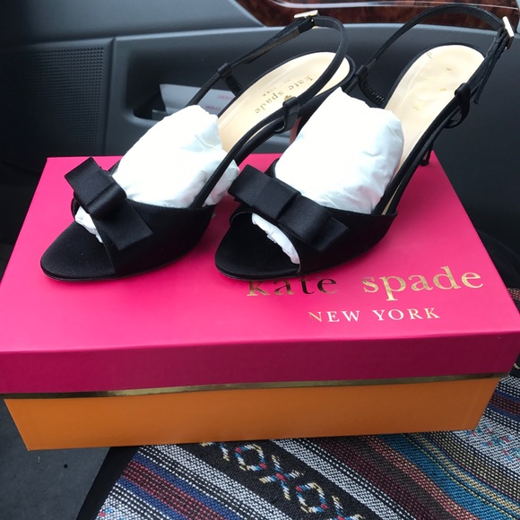 kate spade Shoes - Kate Spade Satin Sling Back Heel